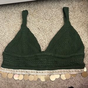Dark Green knit top